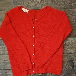 Sezane Red Women's Cardigan Sweater